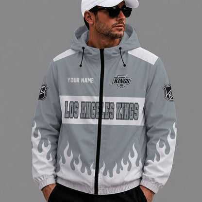 [SUPER SALE] NEW CUSTOMIZED NHL16 LAK LOS ANGELES KINGS WINDBREAKER JACKET