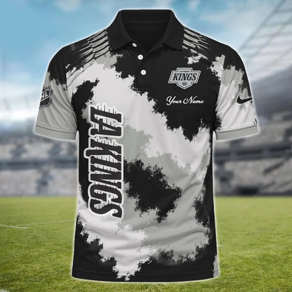 [SUPER SALE] NEW CUSTOMIZED NHL16 LAK LOS ANGELES KINGS POLO SHIRT