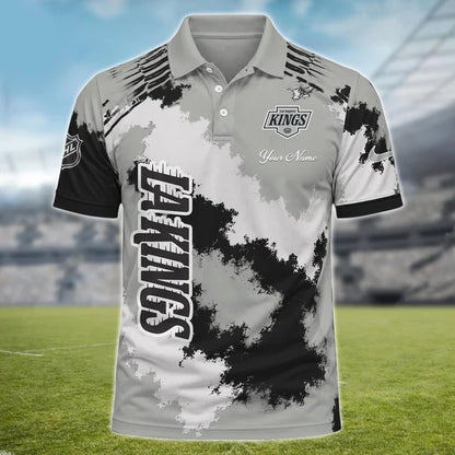 [SUPER SALE] NEW CUSTOMIZED NHL16 LAK LOS ANGELES KINGS POLO SHIRT