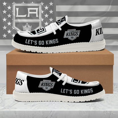 [SUPER SALE ] NEW CUSTOMIZED NHL16 LAK LOS ANGELES KINGS LOAFER SHOES