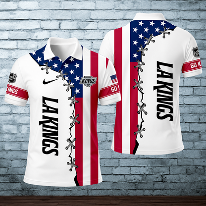 [SUPER SALE] NEW CUSTOMIZED NHL16 LAK LOS ANGELES KINGS POLO SHIRT