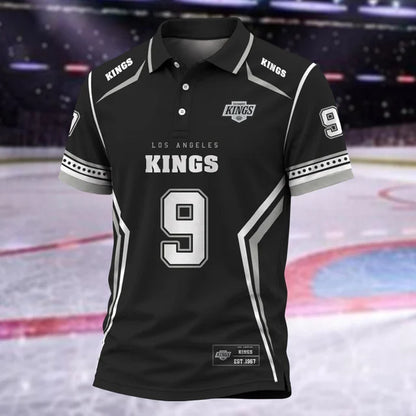 [SUPER SALE] NEW CUSTOMIZED NHL16 LAK LOS ANGELES KINGS POLO SHIRT