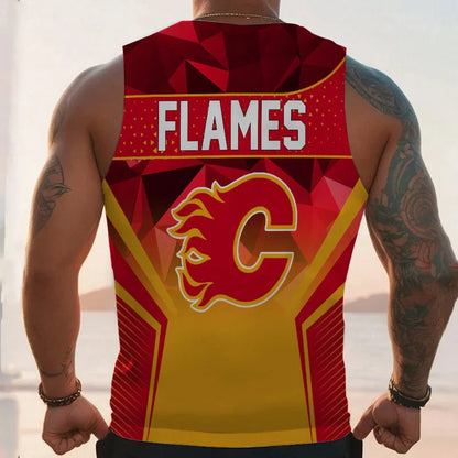 LIMITED EDITION - NEW CUSTOMIZED NHL17 CG FLAMES UNISEX TANK TOP