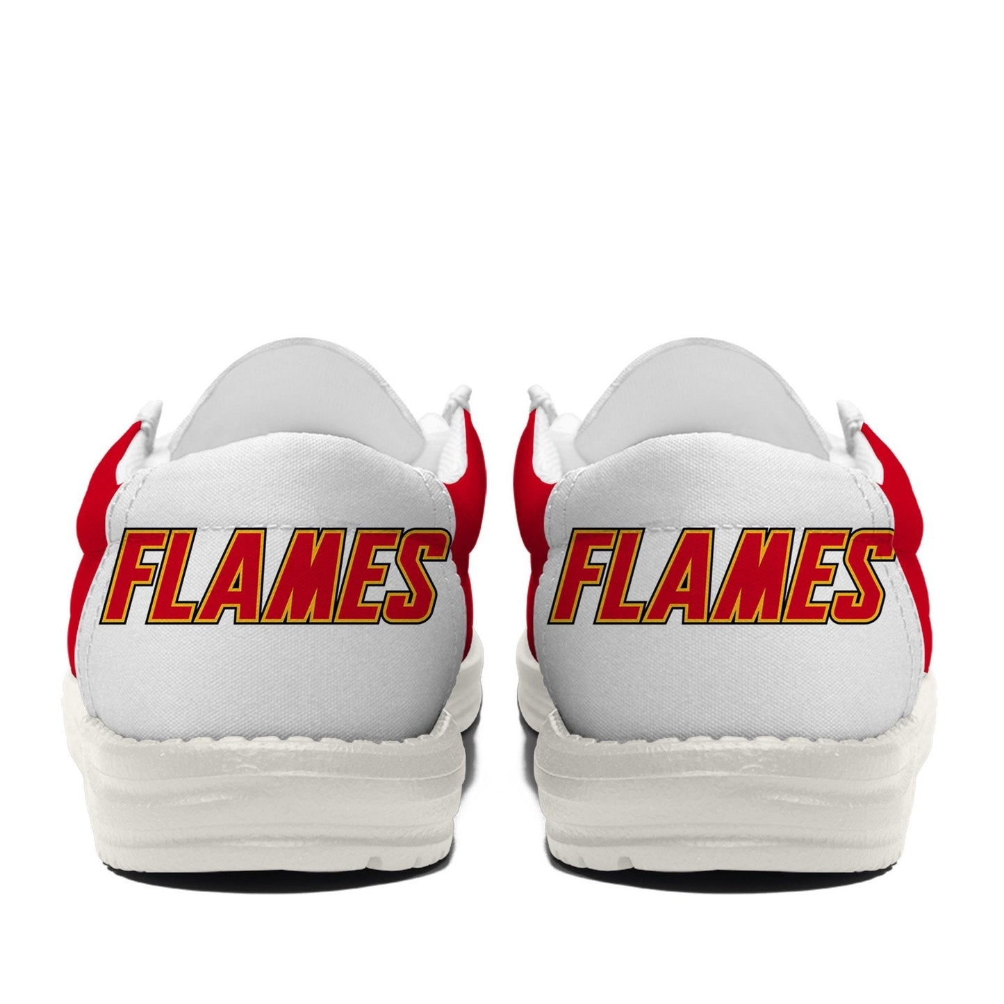 [SUPER SALE ] NEW CUSTOMIZED NHL17 CGF CALGARY FLAMES LOAFER SHOES