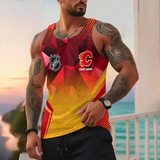 LIMITED EDITION - NEW CUSTOMIZED NHL17 CG FLAMES UNISEX TANK TOP