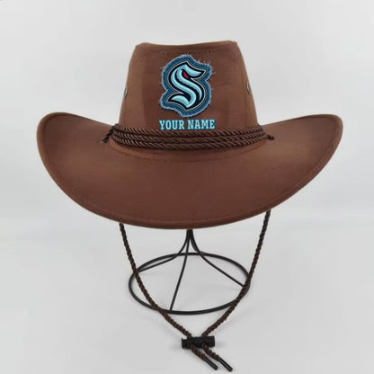LIMITED EDITION - NEW CUSTOMIZED NHL20 STK SEATTLE KRAKEN COWBOY HAT