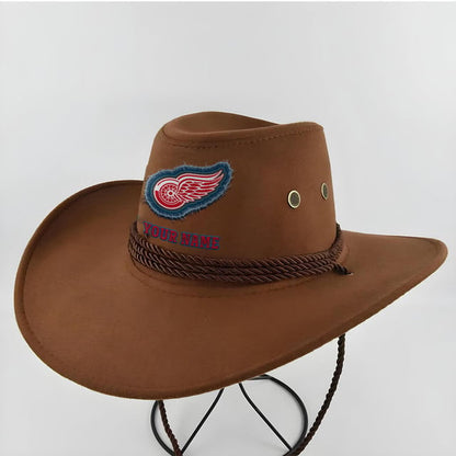 LIMITED EDITION - NEW CUSTOMIZED NHL22 DRW DETROIT RED WINGS COWBOY HAT