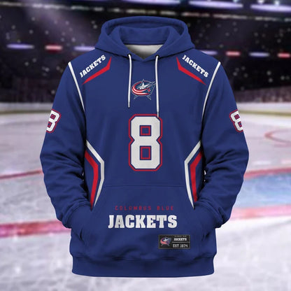 [SUPER SALE] NEW CUSTOMIZED NHL18 CBJ COLUMBUS BLUE JACKETS T-SHIRT, HOODIE, ZIP HOODIE