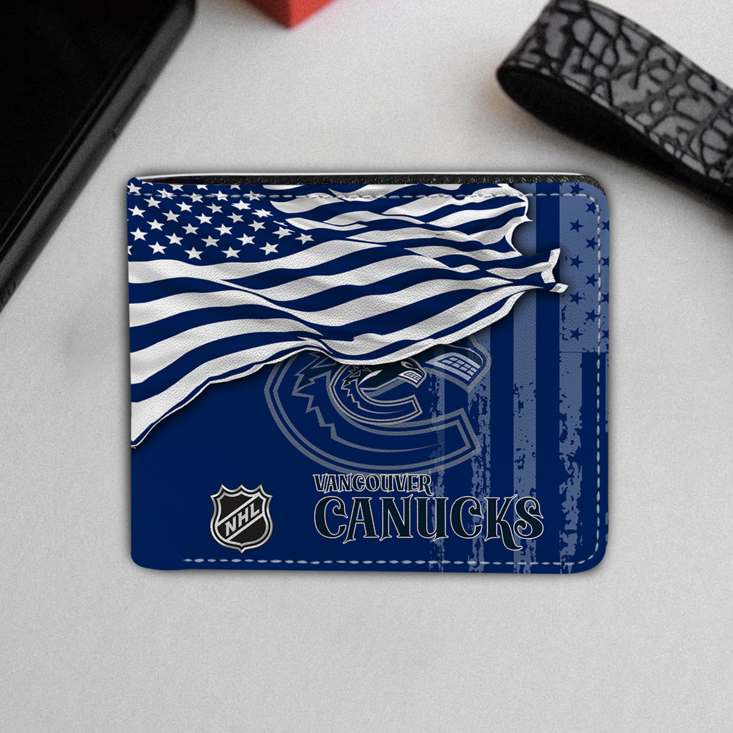 [SUPER SALE ] NEW CUSTOMIZED NHL19 VCC VANCOUVER CANUCKS LEATHER WALLET