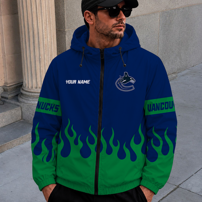 [SUPER SALE] NEW CUSTOMIZED NHL19 VCC VANCOUVER CANUCKS WINDBREAKER JACKET