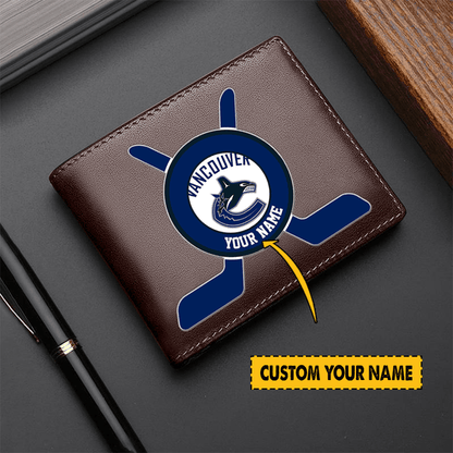 [SUPER SALE] NEW CUSTOMIZED NHL19 VCC VANCOUVER CANUCKS LEATHER WALLET