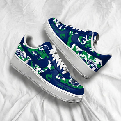 [SUPER SALE] NEW CUSTOMIZED NHL19 VANCOUVER CANUCKS AF1 SHOES