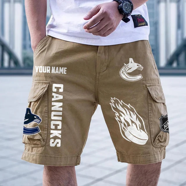 [SUPER SALE] NEW CUSTOMIZED NHL19 VANCOUVER CANUCKS CARGO SHORTS