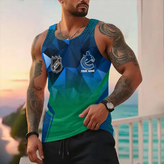 LIMITED EDITION - NEW CUSTOMIZED NHL19 VC CANUCKS UNISEX TANK TOP