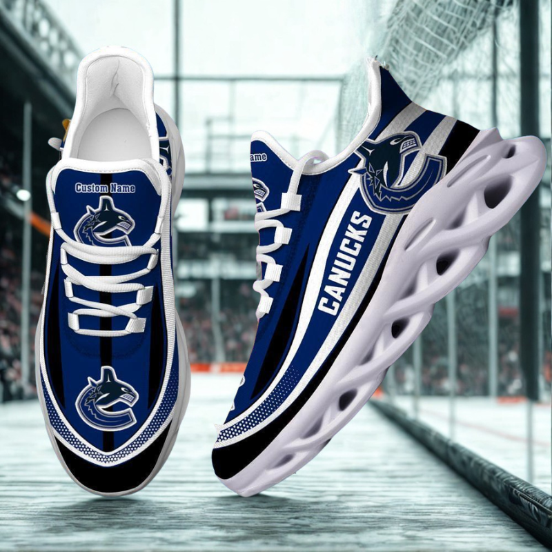 [SUPER SALE ] NEW CUSTOMIZED NHL19 VANCOUVER CANUCKS MAX SOUL SHOES