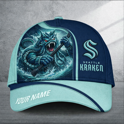 LIMITED EDITION - NEW CUSTOMIZED NHL20 STK SEATTLE KRAKEN CLASSIC CAP