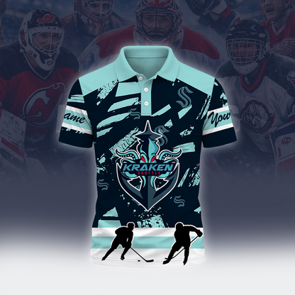 [SUPER SALE] NEW CUSTOMIZED NHL20 SEATTLE KRAKEN POLO SHIRT