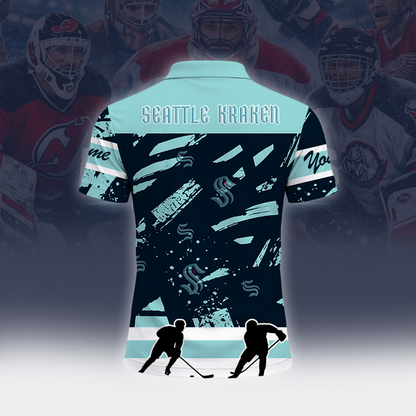 [SUPER SALE] NEW CUSTOMIZED NHL20 SEATTLE KRAKEN POLO SHIRT