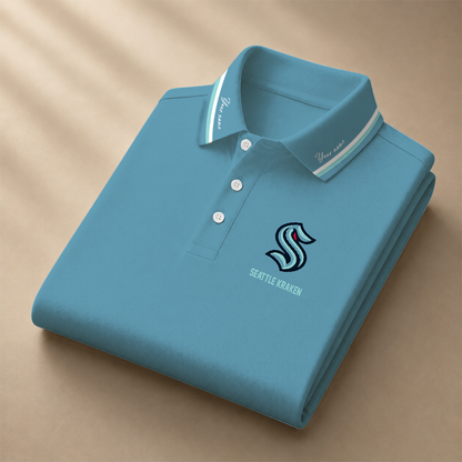 [SUPER SALE] NEW CUSTOMIZED NHL20 SEATTLE KRAKEN POLO SHIRT