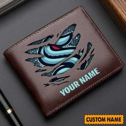 [SUPER SALE] NEW CUSTOMIZED NHL20 STK SEATTLE KRAKEN LEATHER WALLET