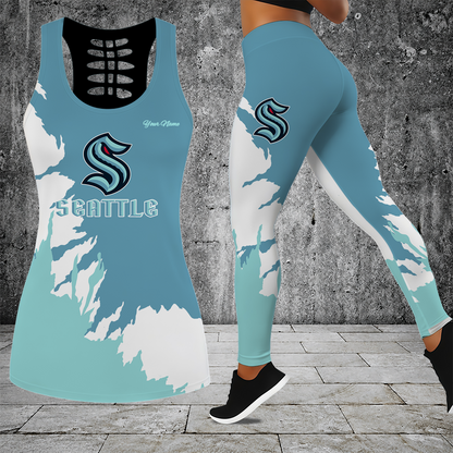 [SUPER SALE] NEW CUSTOMIZED NHL20 STK SEATTLE KRAKEN MEN'S DRAWSTRING CARGO SHORTS