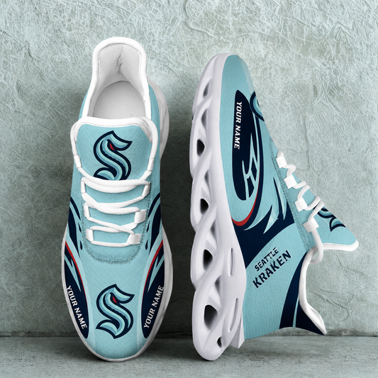 [SUPER SALE ] NEW CUSTOMIZED NHL20 SEATTLE KRAKEN MAX SOUL SHOES
