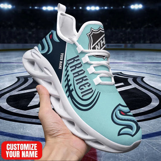 LIMITED EDITION - NEW CUSTOMIZED NHL20 STK ST KRAKEN PREMIUM CLUNKY SNEAKERS