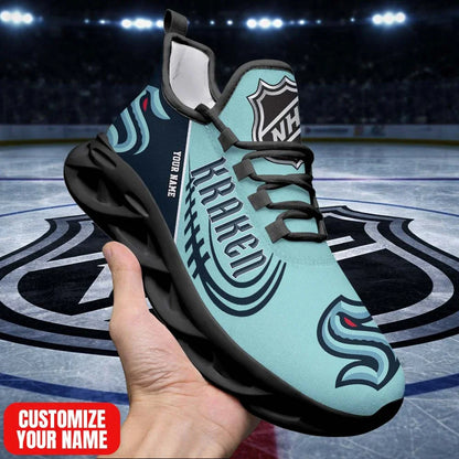 LIMITED EDITION - NEW CUSTOMIZED NHL20 STK ST KRAKEN PREMIUM CLUNKY SNEAKERS