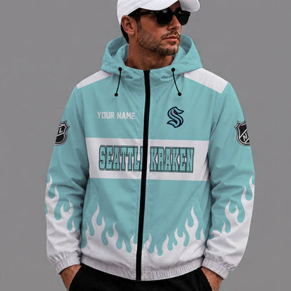 [SUPER SALE] NEW CUSTOMIZED NHL20 STK SEATTLE KRAKEN WINDBREAKER JACKET