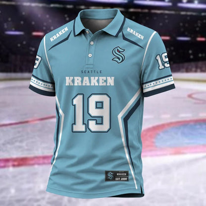 [SUPER SALE] NEW CUSTOMIZED NHL20 STK SEATTLE KRAKEN POLO SHIRT
