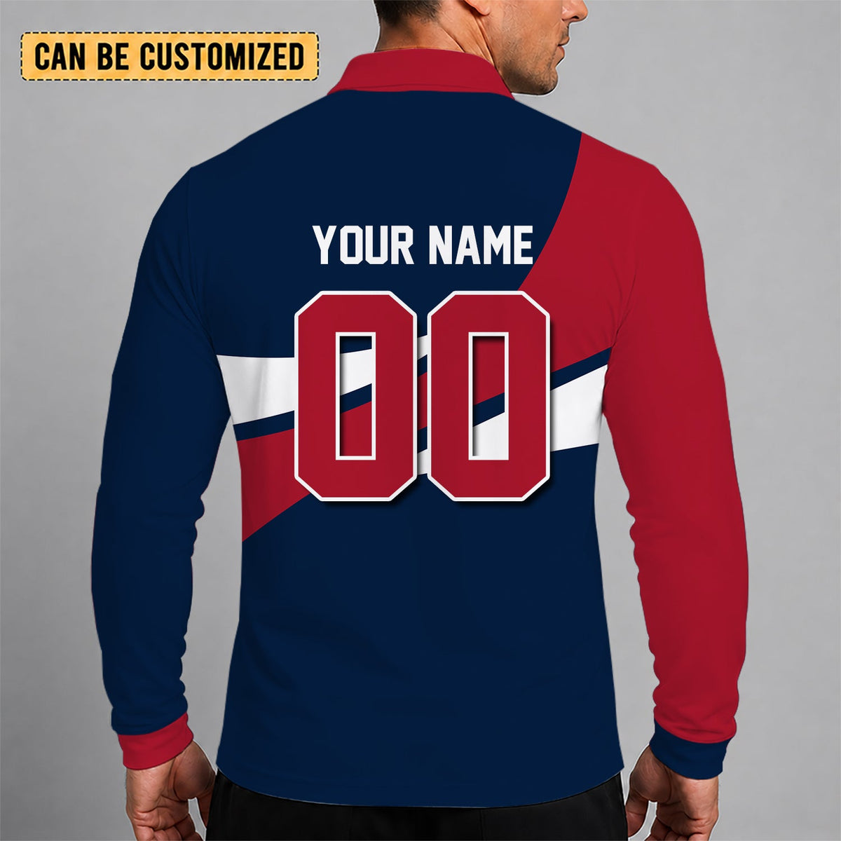 [SUPER SALE] NEW CUSTOMIZED NHL21 WPJ WINNIPEG JETS MEN LONG SLEEVE POLO