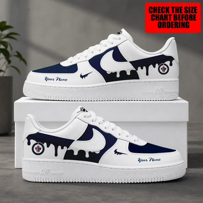 [SUPER SALE] NEW CUSTOMIZED NHL21 WPJ WINNIPEG JETS AF1 SHOES