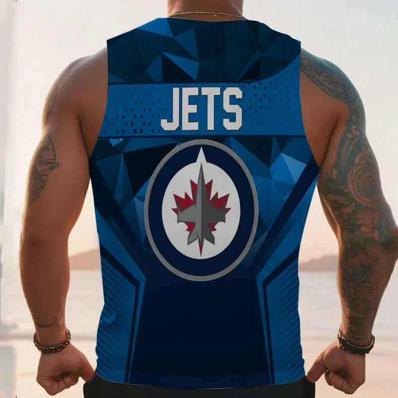 LIMITED EDITION - NEW CUSTOMIZED NHL21 WN JETS UNISEX TANK TOP