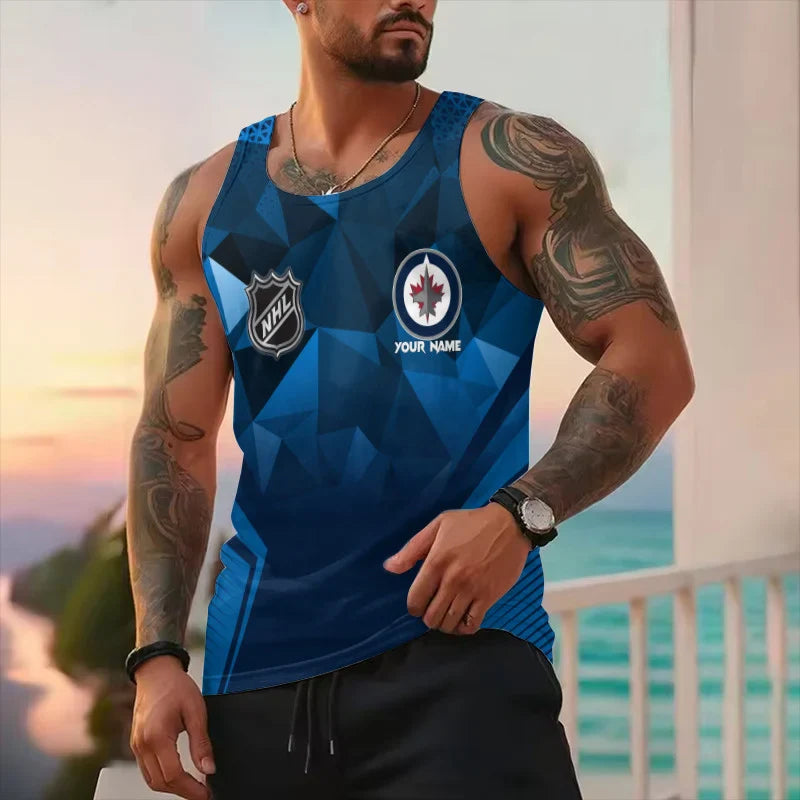 LIMITED EDITION - NEW CUSTOMIZED NHL21 WN JETS UNISEX TANK TOP