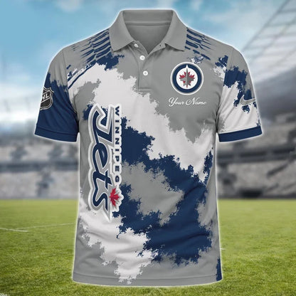 [SUPER SALE] NEW CUSTOMIZED NHL21 WPJ WINNIPEG JETS POLO SHIRT