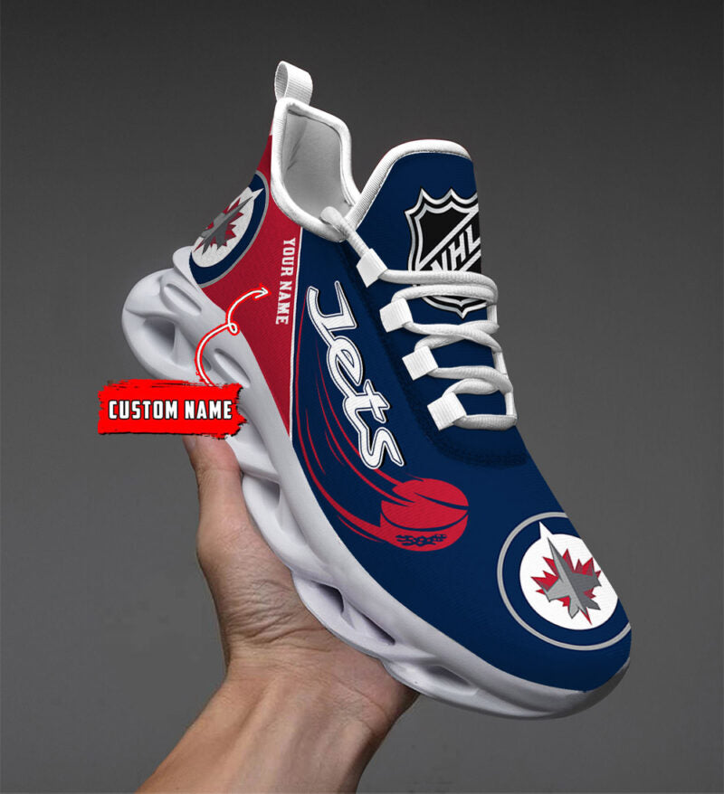[SUPER SALE] NEW CUSTOMIZED NHL21 WPJ WINNIPEG JETS CLUNKY SNEAKERS