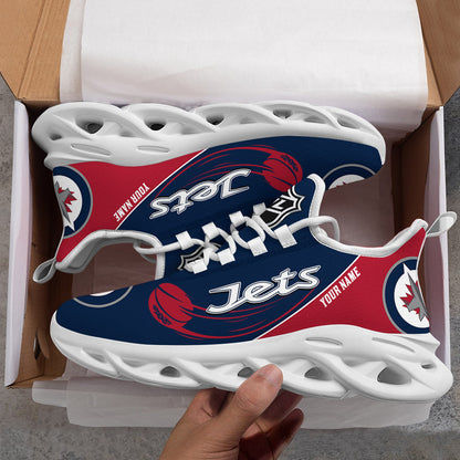 [SUPER SALE] NEW CUSTOMIZED NHL21 WPJ WINNIPEG JETS CLUNKY SNEAKERS