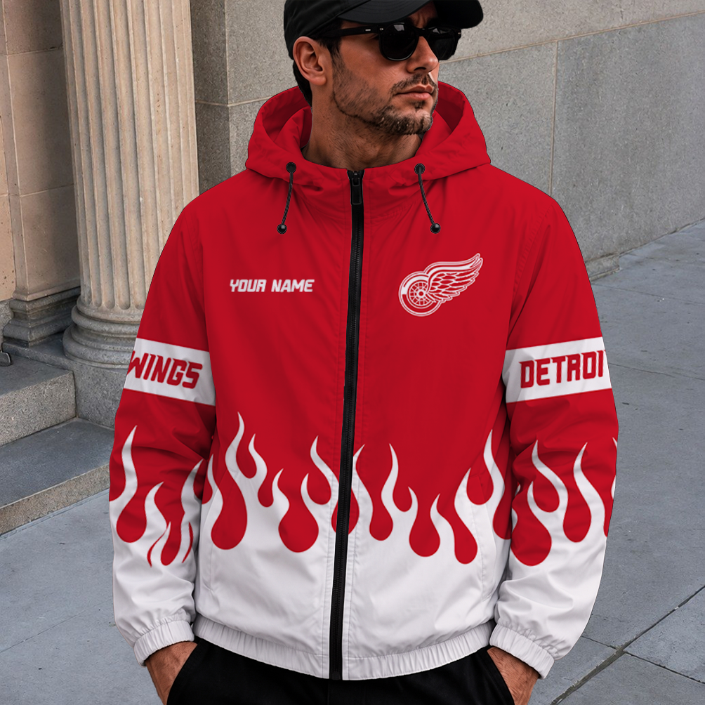 [SUPER SALE] NEW CUSTOMIZED NHL22 DRW DETROIT RED WINGS WINDBREAKER JACKET
