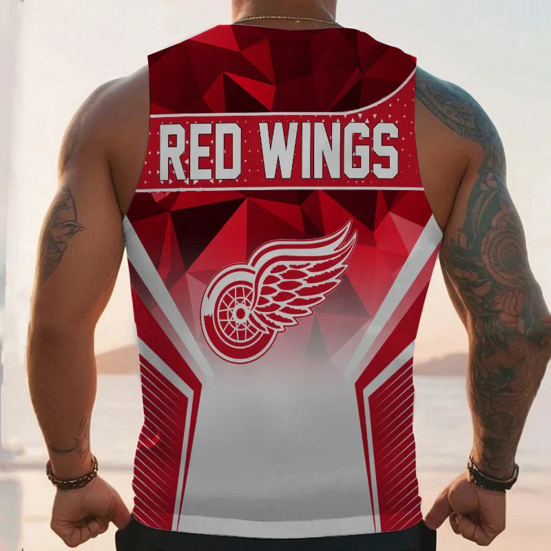 LIMITED EDITION - NEW CUSTOMIZED NHL22 DR WINGS UNISEX TANK TOP