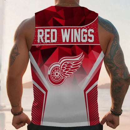 LIMITED EDITION - NEW CUSTOMIZED NHL22 DR WINGS UNISEX TANK TOP