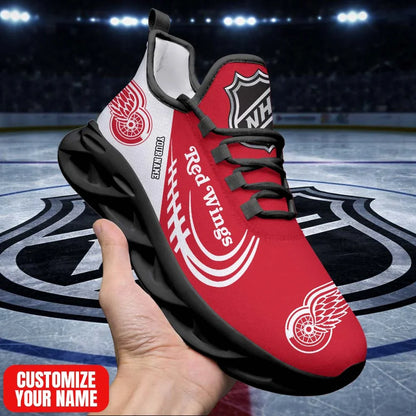 LIMITED EDITION - NEW CUSTOMIZED NHL22 DRW DR WINGS PREMIUM CLUNKY SNEAKERS