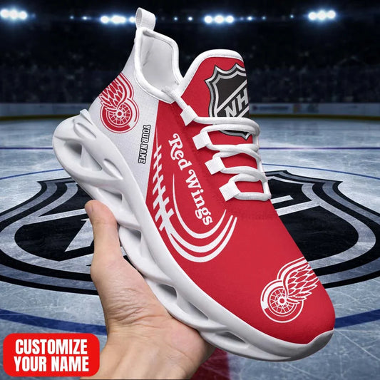 LIMITED EDITION - NEW CUSTOMIZED NHL22 DRW DR WINGS PREMIUM CLUNKY SNEAKERS