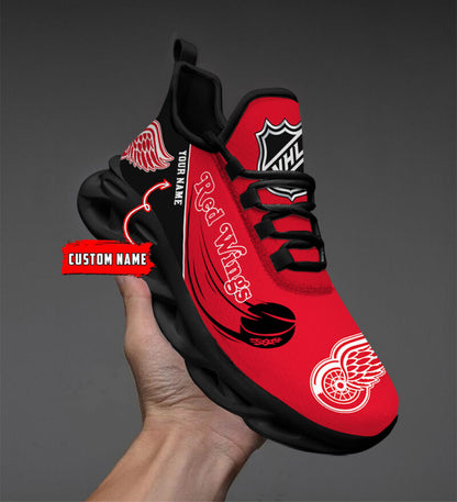 [SUPER SALE] NEW CUSTOMIZED NHL22 DRW DETROIT RED WINGS CLUNKY SNEAKERS