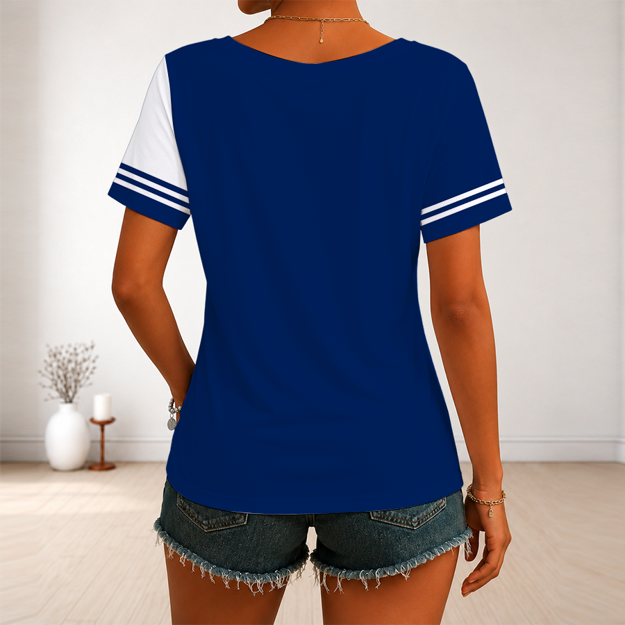[SUPER SALE] NEW CUSTOMIZED NHL23 TML TORONTO MAPLE LEAFS V-NECK FEMALE SHIRT