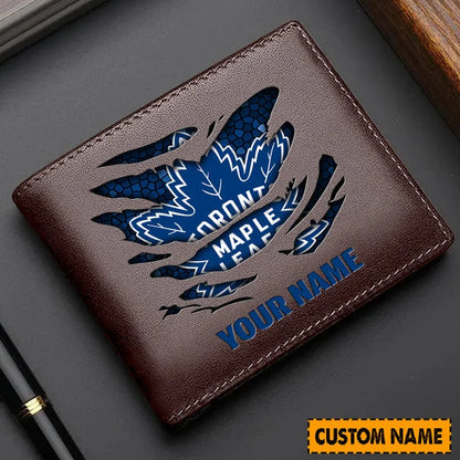 [SUPER SALE] NEW CUSTOMIZED NHL23 TML TORONTO MAPLE LEAFS LEATHER WALLET