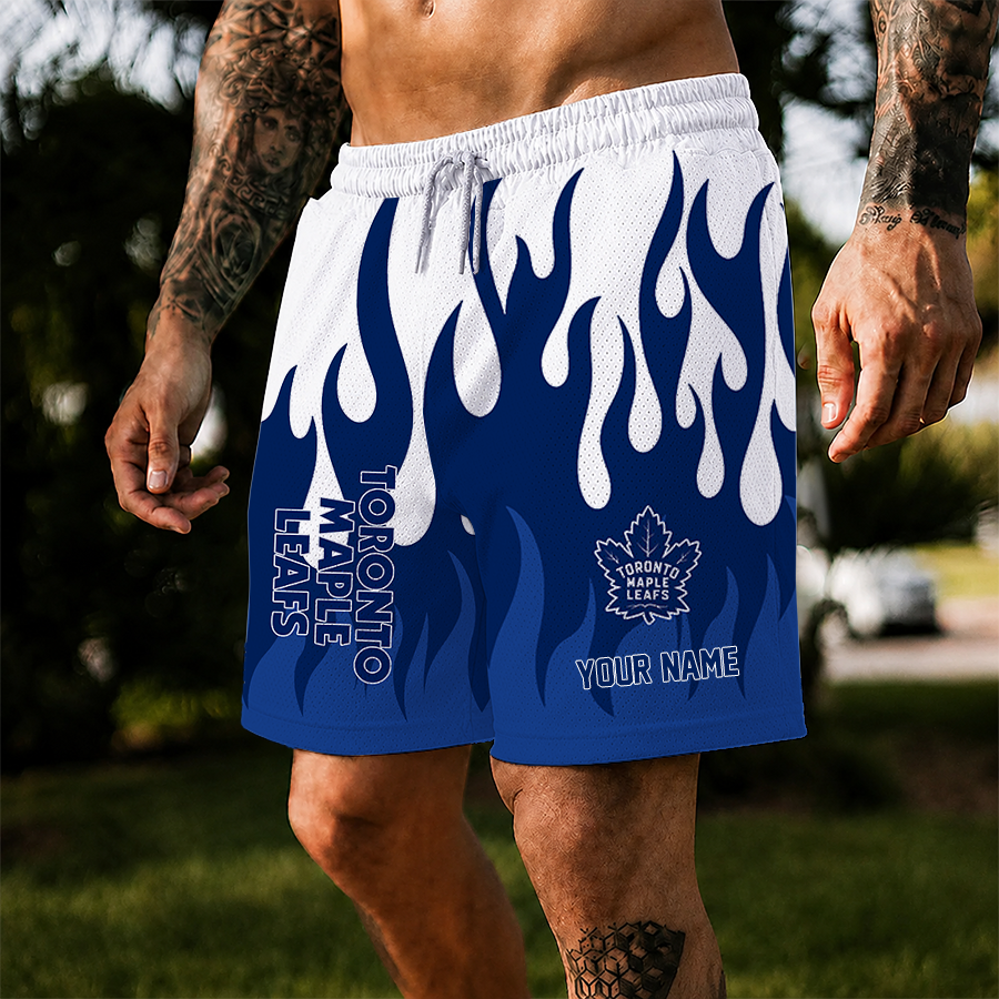 [SUPER SALE] NEW CUSTOMIZED NHL23 TML TORONTO MAPLE LEAFS SHORT PANTS
