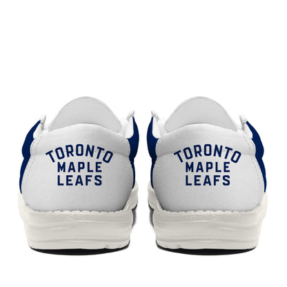 [SUPER SALE ] NEW CUSTOMIZED NHL23 TML TORONTO MAPLE LEAFS LOAFER SHOES