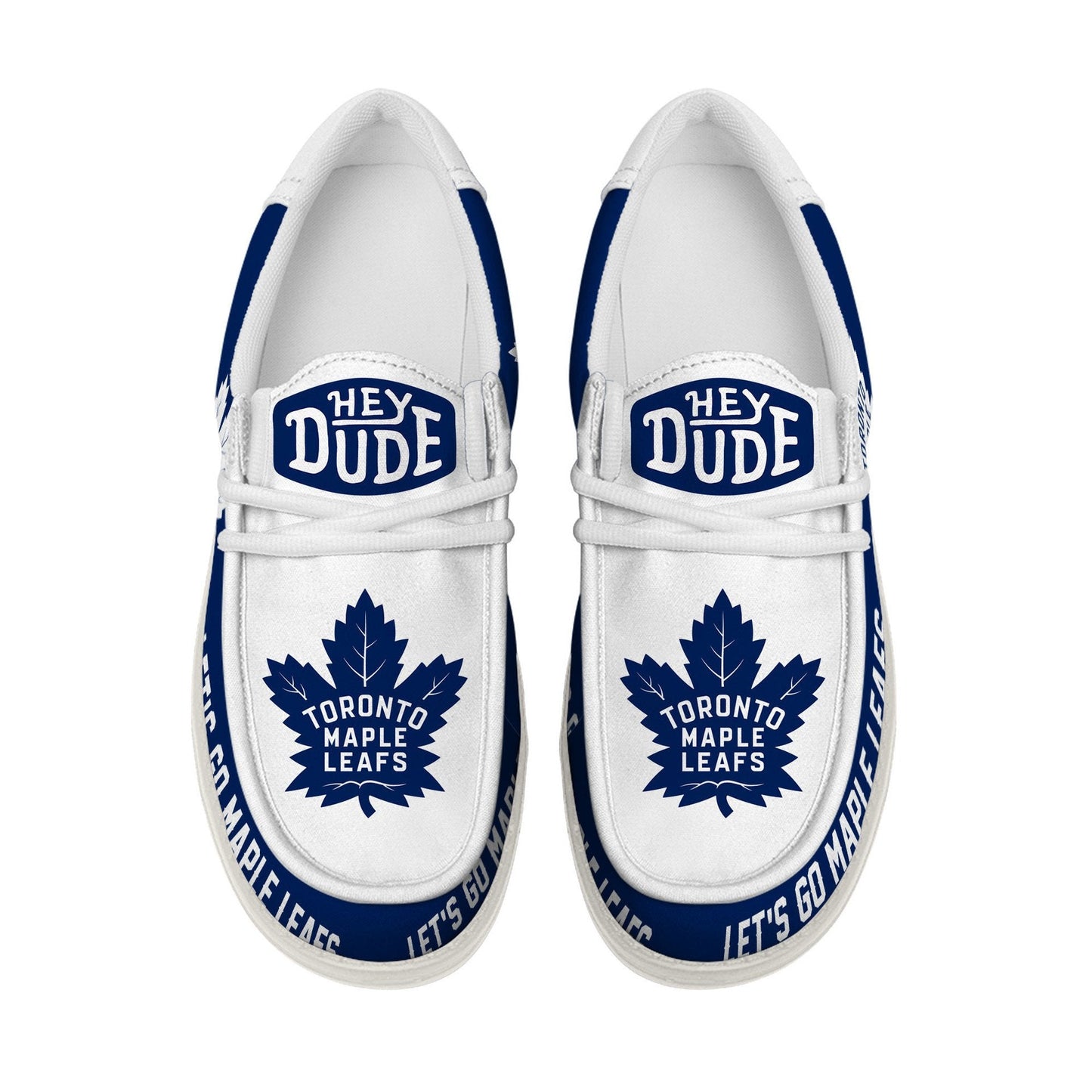 [SUPER SALE ] NEW CUSTOMIZED NHL23 TML TORONTO MAPLE LEAFS LOAFER SHOES