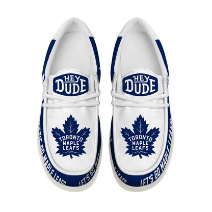 [SUPER SALE ] NEW CUSTOMIZED NHL23 TML TORONTO MAPLE LEAFS LOAFER SHOES