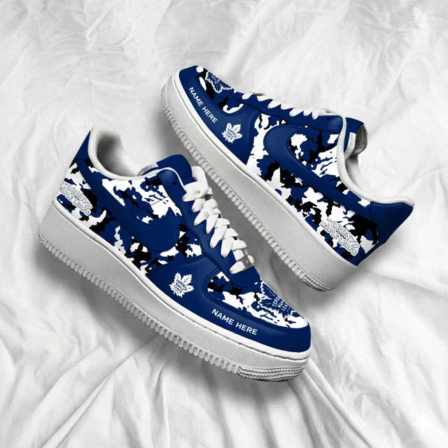 [SUPER SALE] NEW CUSTOMIZED NHL23 TML TORONTO MAPLE LEAFS AF1 SHOES